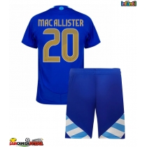 Camisa de Futebol Argentina Alexis Mac Allister #20 Equipamento Secundário Infantil Copa America 2024 Manga Curta (+ Calças curtas)